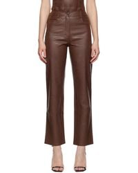 Miaou - Brown Junior Faux-leather Pants - Lyst