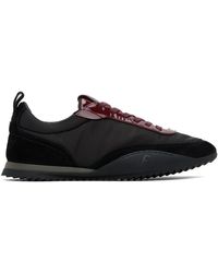 Ferragamo - Burgundy Patent Leather Trim Sneakers - Lyst