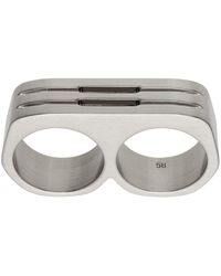 Rick Owens - Silver Double Grill Ring - Lyst