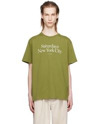 Saturdays NYC - T-shirt miller vert - Lyst