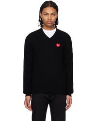 COMME DES GARÇONS PLAY - Comme Des Garçons Play Black Invader Edition Heart Sweater - Lyst