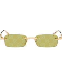Gucci - Rectangular Frame Sunglasses - Lyst