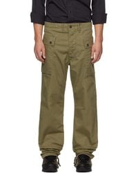 RRL - Khaki Herringbone Field Cargo Pants - Lyst