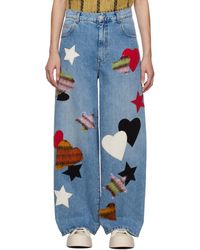 Marni - Blue Patch Jeans - Lyst