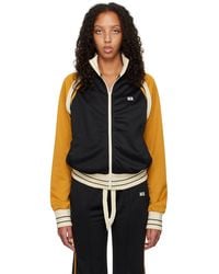Wales Bonner - Ssense Exclusive Black & Yellow Percussion Track Jacket - Lyst