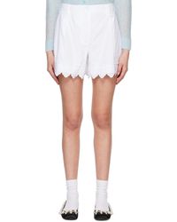 Simone Rocha - White Embroidered Shorts - Lyst