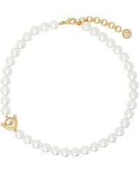 CASABLANCA - Lotus Faux-Pearl Necklace - Lyst