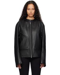 Courreges - Racer Buckle Leather Jacket - Lyst