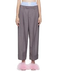 Alexander Wang - Gray Layered Trousers - Lyst