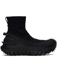 Moncler - Trailgrip Stretch-knit And Rubber High-top Sneakers - Lyst