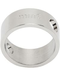 MM6 by Maison Martin Margiela - Silver Circle Hole Ring - Lyst