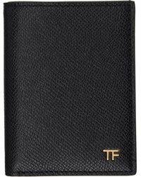 Tom Ford - Small Grain Leather Folding Card Holder - Lyst