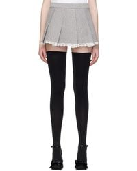 ShuShu/Tong - Gray Pleated Miniskirt - Lyst