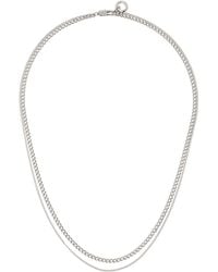 A.P.C. - . Silver Minimalist Necklace - Lyst