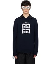 Givenchy - Navy 4g Stars Sweater - Lyst