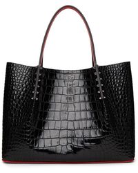 Christian Louboutin Leather Cabarock Large Tote Bag in Black - Lyst