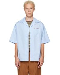 Marni - Peeping Logo Poplin Bowling Shirt - Lyst