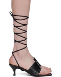 Filippa K - Black Strappy Heeled Sandals - Lyst