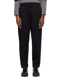 Neighborhood - Pantalon De Détente Noir À Taille Élastique - Lyst