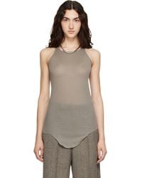 Rick Owens - Taupe Tower Basic Rib Tank Top - Lyst