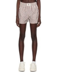 Amiri - Brown Pinstripe Shorts - Lyst