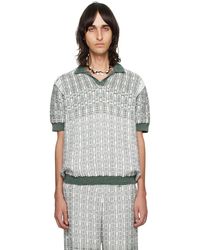 Isa Boulder - Polo blanc et vert à motif à carreaux exclusif à ssense - Lyst