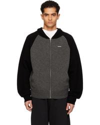 we11done - Raglan Knit Zip-Up Hoodie - Lyst