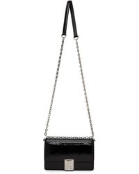Givenchy - Petit sac 4g noir verni à chaîne - Lyst