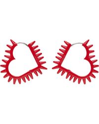 we11done - Small Spike Heart Earrings - Lyst