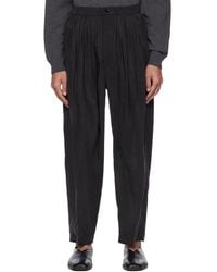 Lemaire - Gray Pleated Trousers - Lyst