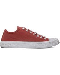 Acne Studios - Red Faded Sneakers - Lyst