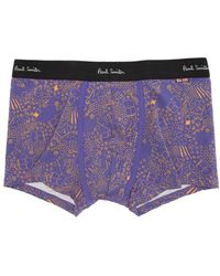 Paul Smith Purple Graphic Pattern Boxer Briefs - Blue