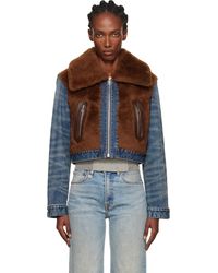 R13 - 'Denim Fur' Jacket - Lyst