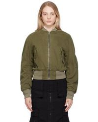 we11done - Ma-1 Denim Bomber Jacket - Lyst