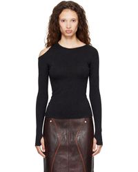 Helmut Lang - Asymmetric Long-Sleeve Top - Lyst