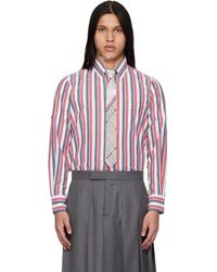 Thom Browne - Madras Cotton Repp Stripe Armband Shirt - Lyst