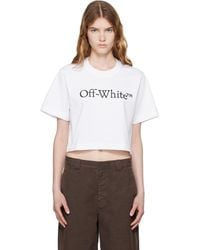 Off-White c/o Virgil Abloh - Big Logo Bookish Crop T-Shirt - Lyst