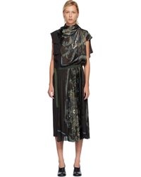 Sacai - Robe Midi Brune En Tissu De Costume À Motif Cachemire - Lyst