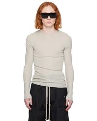Rick Owens - Off-white Ribbed Sweater - Lyst