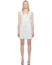 Anna Sui - ホワイト Embroidered Lacey Trellis ミニドレス - Lyst