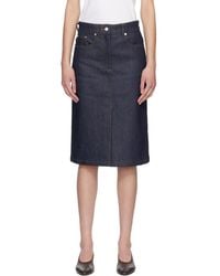 A.P.C. - Lizzie Denim Midi Skirt - Lyst