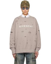 Givenchy - Taupe Cutout Sweatshirt - Lyst