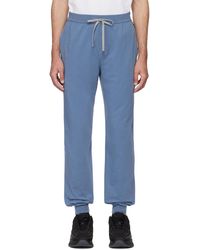BOSS - Blue Embroidered Sweatpants - Lyst