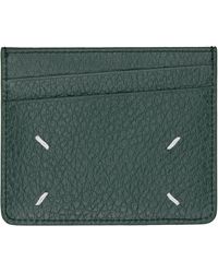 Maison Margiela - Porte-Carte Vert À Ornement Cousu Emblématique - Lyst