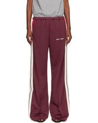 Palm Angels - Burgundy Colorblock Zip Track Pants - Lyst