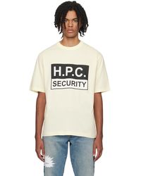 Heron Preston - T-shirt 'h.p.c. security' blanc cassé - Lyst