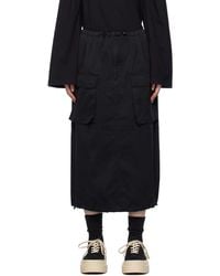 MM6 by Maison Martin Margiela - Cotton Gabardine Midi Skirt - Lyst