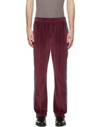 Needles - Burgundy Narrow Track Pants - Lyst