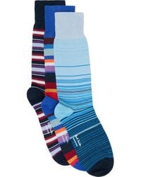 Paul Smith - Three-Pack Mixed Stripe Cracker Set Socks - Lyst