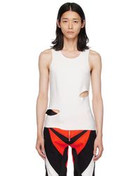 Dion Lee - White Cutout Tank Top - Lyst